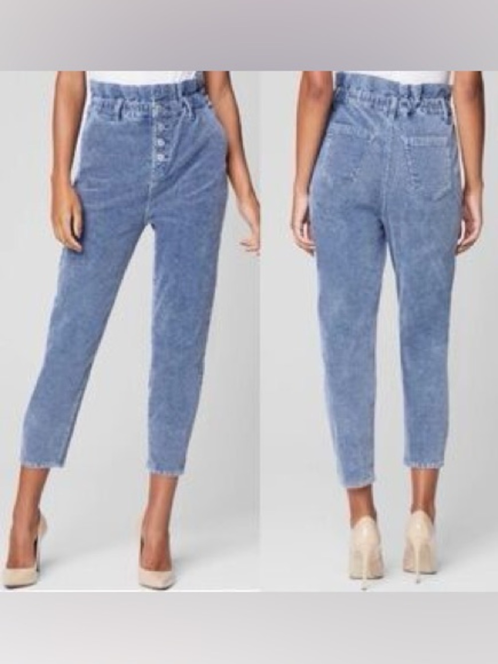 BLANK NYC Corduroy Paper-bag Trouser Pants